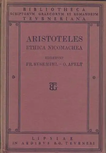 Buch: Ethica Nicomachea, Aristoteles, 1912, B. G. Teubner, gebraucht, gut