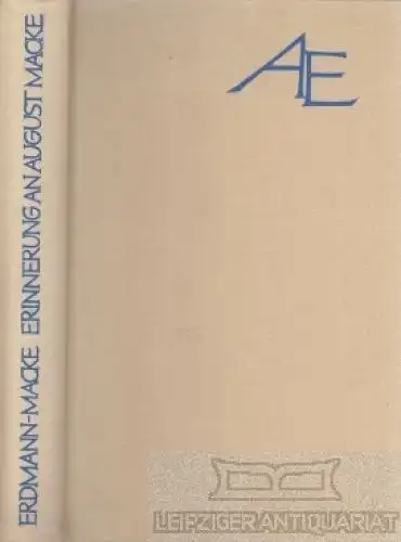 Buch: Erinnerung an August Macke, Erdmann-Macke, Eliasabeth. 1962