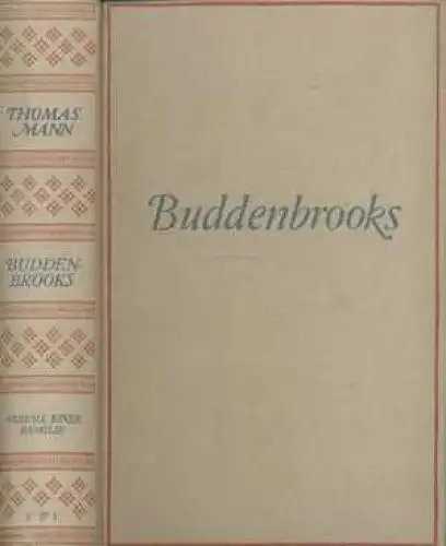Buch: Buddenbrooks, Mann, Thomas. 1930, S. Fischer Verlag, Verfall einer F 74991