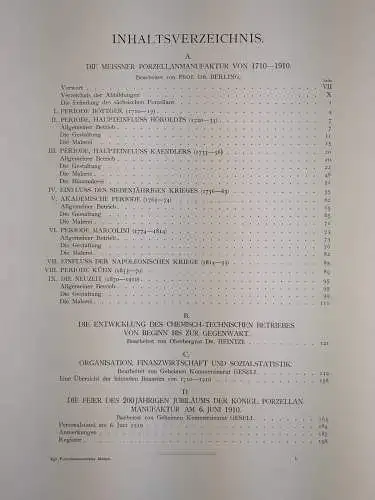 Buch: Königlich Sächsische Porzellanmanufaktur Meißen 1710-1910