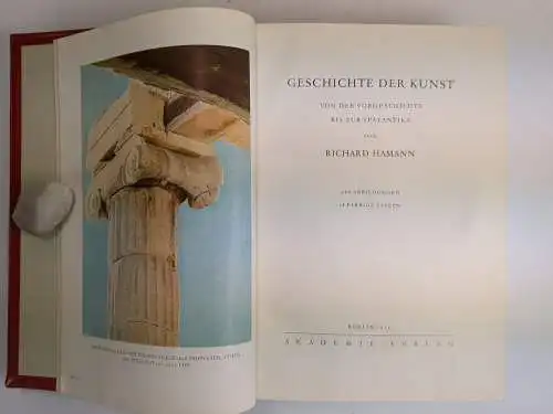 Buch: Geschichte der Kunst 1+2, Hamann, R., 1955, Akademie-Verlag