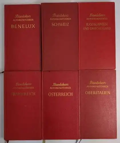 6 Bücher Baedekers Autoreiseführer: Benelux, Schweiz, Oberitalien, Österreich...