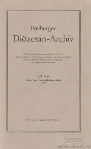 Buch: Freiburger Diözesan-Archiv, Ott, Hugo. 1984, Verlag Herder, gebraucht, gut