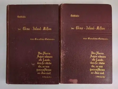 Buch: Die Geschichte der China-Inland-Mission, 2 Bände, Guinness, J. G., 1895/98