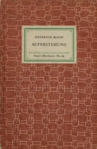 Insel-Bücherei 62, Auferstehung, Mann, Heinrich. 1956, Insel-Verlag