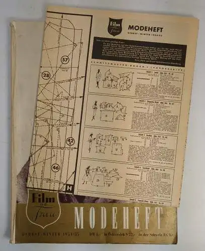 3 Hefte Film und Frau, Mode-Sonderheft Herbst-Winter 1953/54; Herbst-Winter 1954