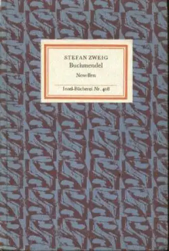 Insel-Bücherei 408, Buchmendel, Zweig, Stefan. 1976, Insel Verlag, Novellen