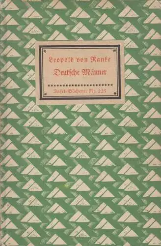 Insel-Bücherei 225, Deutsche Männer, von Ranke, Leopold, Insel Verlag