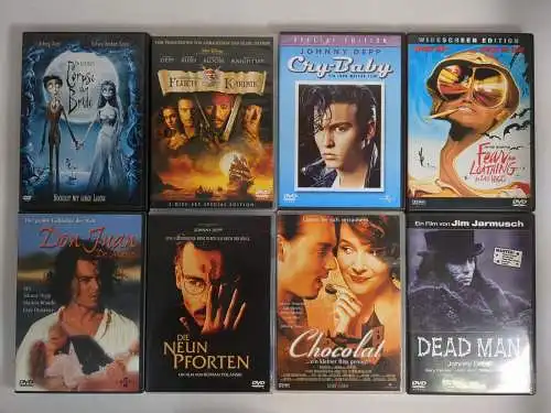 17 DVDs Filme mit Johnny Depp: Das geheime Fenster, From Hell, Ed Wood, Edward..