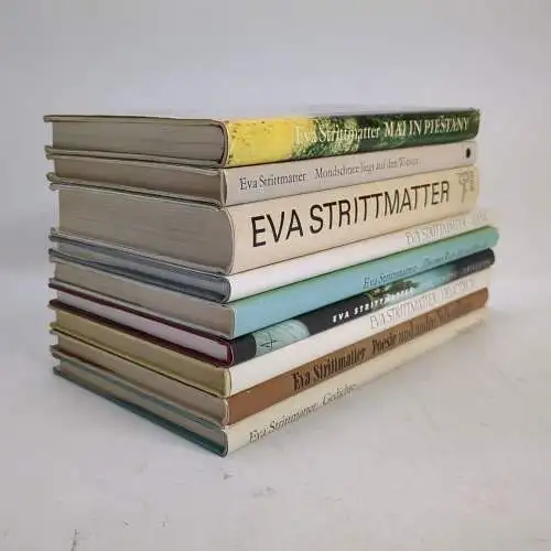 9 Bücher Eva Strittmatter: Zwiegespräch, Der Schöne, Atem, Mondschnee liegt ...