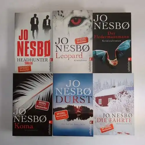 6 Bücher Jo Nesbo: 5 x Harry-Hole-Reihe + Headhunter, Taschenbücher, Thriller