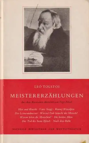 Buch: Meistererzählungen, Tolstoi, Leo, 1985, Manesse, gebraucht, sehr gut