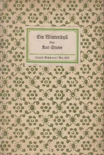 Insel-Bücherei 195, Ein Winteridyll, Stieler, Karl, Insel-Verlag, gebraucht, gut