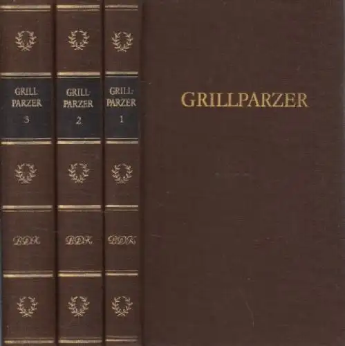 Buch: Grillparzers Werke in drei Bänden, Grillparzer, Franz. 1990, Aufbau-Verlag