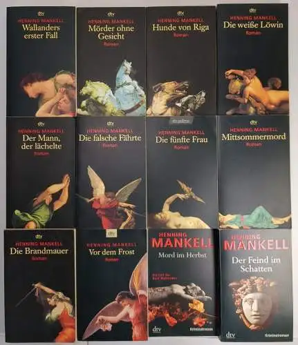 12 Bücher Henning Mankell, Kurt Wallander, alle Fälle, 12 Bände, komplett