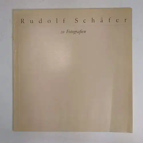 Buch: Rudolf Schäfer - 20 Fotografien, 1984, Kriegsspuren, Totengesichter ...