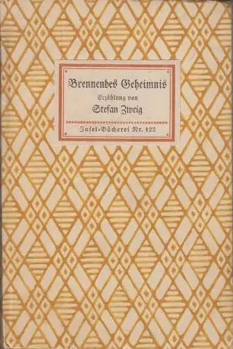 Insel-Bücherei 122, Brennendes Geheimnis, Zweig, Stefan, Insel-Verlag, Erzählung