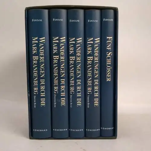 Buch: Wanderungen durch die Mark Brandenburg Band 1-5, Theodor Fontane, Könemann