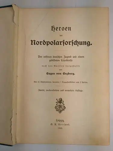 Buch: Heroen der Polarforschung, Eugen von Enzberg, 1905, O. R. Reisland Verlag