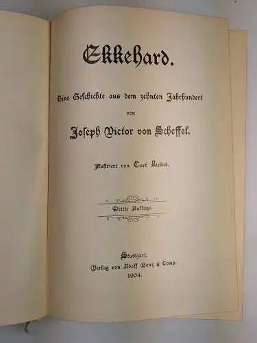 Buch: Ekkehard, Scheffel, Joseph Victor von, 1914, Verlag Adolf Bonz & Comp.