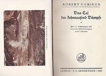 Buch: Das Tal der Zehntausend Dämpfe, Griggs, Robert F. 1927, gebraucht, gut