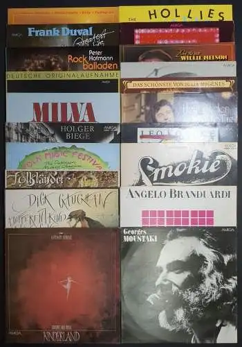 20 verschiedene AMIGA Schallplatten 12" LP, Gerhard Schöne, Smokie, Puhdys ...