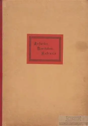 Buch: Erfurter Raritätenkabinett, Scheuffler, G. 1930, gebraucht, gut