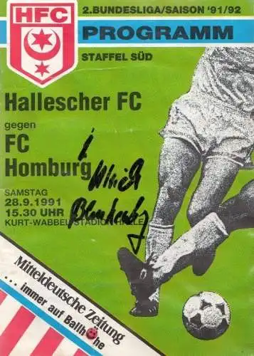Buch: 2. Bundesliga / Saison 91/92, Programm, Staffel Süd, Kurt-Wabbel-Stadion