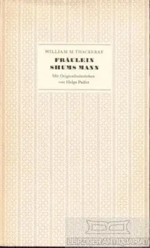 Buch: Fräulein Shums Mann, Thackeray, William M. Drucke der HGB, 1963