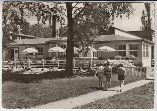 AK Rangsdorf, HOG Seebad Kasino, ca. 1958, Graphokopie H. Sander, ungelaufen