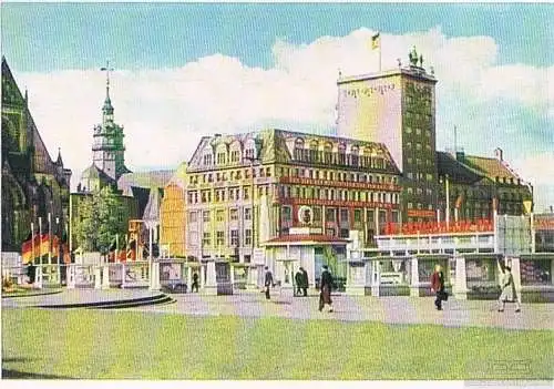 AK Messestadt Leipzig. Karl-Marx-Platz, Postkarte. DDR-Postkarte Nr. 1114