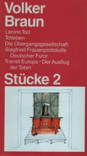Buch: Stücke 2, Braun, Volker. 1989, Henschelverlag, gebraucht, gut