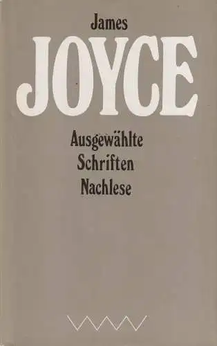 Buch: Ausgewählte Schriften. Nachlese, Joyce, James, 1984, Volk und Welt