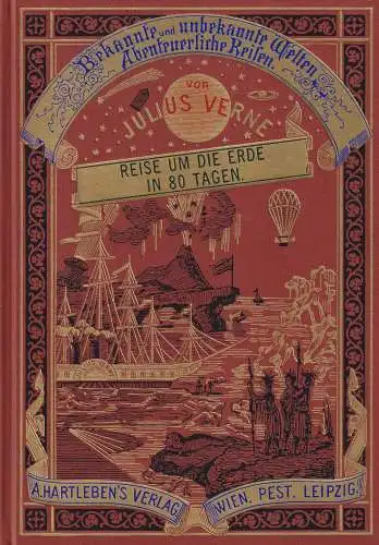 Buch: Reise um die Erde in 80 Tagen, Verne, Jules, Deutscher Bücherbund