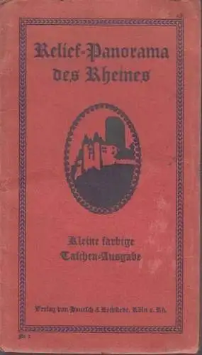 Buch: Relief-Panorama des Rheines ( mit Text im Bilde). Ca. 1910, gebraucht, gut