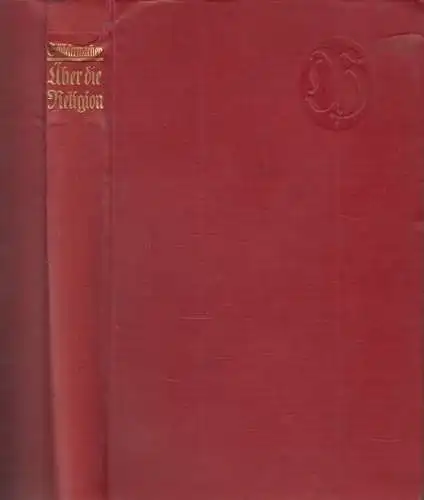 Buch: Über die Religion, Schleiermacher, Friedrich, Deutsche Bibliothek