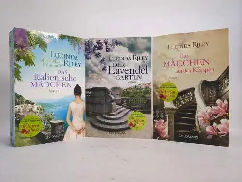 3 Bücher Lucinda Riley: Der Lavendelgarten; Das italienische Mädchen; Klippen