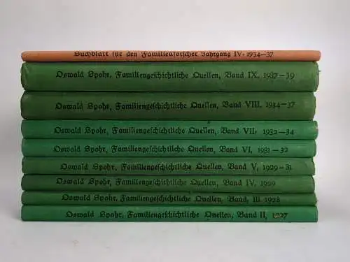 8 x Familiengeschichtliche Quellen + 1 x Suchblatt für den Familienforscher