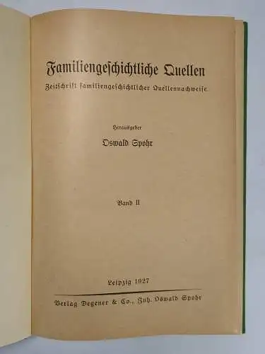 8 x Familiengeschichtliche Quellen + 1 x Suchblatt für den Familienforscher