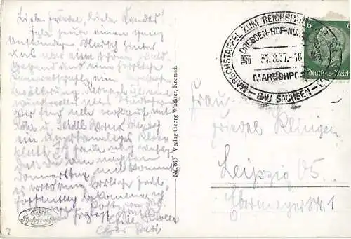 AK Kronach. Am Steinwehr. ca. 1937, Postkarte. Serien Nr, ca. 1937