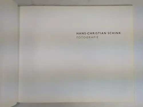 Buch: Hans-Christian Schink - Fotografie, 1998, Passage, mit signierter Beilage