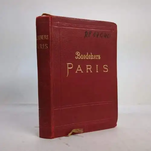 Buch: Paris und Umgebung, Baedeker, Karl. 1923, Verlag Karl Baedeker
