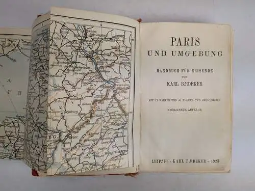 Buch: Paris und Umgebung, Baedeker, Karl. 1923, Verlag Karl Baedeker