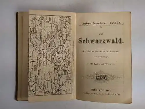 Buch: Der Schwarzwald, Griebens Reiseführer Band 36, 1897, Albert Goldschmidt