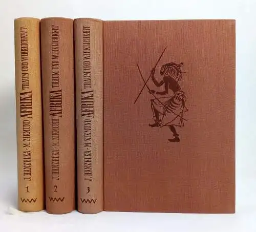 Buch: Afrika - Traum und Wirklichkeit, 3 Bände. Hanzelka / Zikmund, 1959