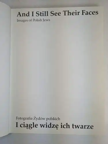 Buch: And I Still See Their Faces / I ciagle widze ich twarze, G. Tencer, 1996