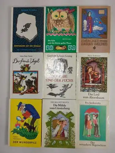9x Die kleinen Trompeterbücher, Der Kinderbuchverlag, Bootsmann, Raabe, Eule ...