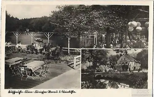 AK Klein Königsee Oberau. Buschmühle bei Weinböhla. ca. 1943, Postkarte