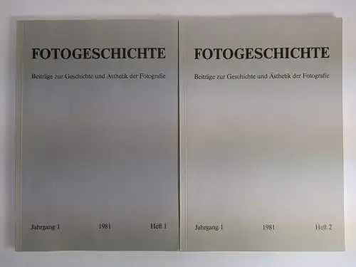 2 Hefte Fotografie Heft 1-2 / 1981, Jahrgang 1, Timm Starl, Beiträge zur ...