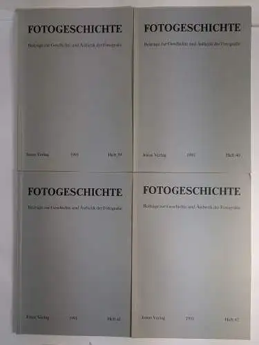4 Hefte Fotografie Heft 39-42 / 1991, Jahrgang 11, Jonas Verlag, Beiträge zur...